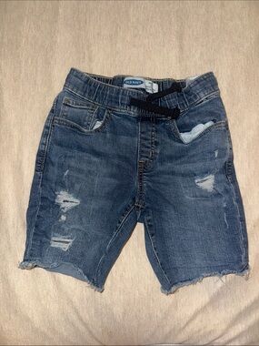 Old Navy Boys Denim Distressed Shorts - Dark Blue